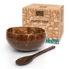 Jungle Culture Coconut Bowl Set with Handmade Wooden Spoon